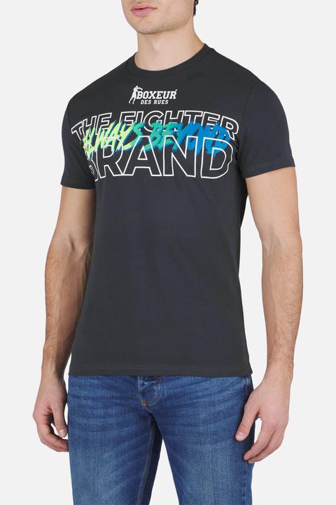 Actual product image Boxeur des Rues Round Neck Printed T-Shirt (XXL)