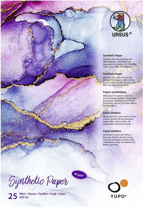 Ursus Malblock Yupo Synthetik, A5, 25 Blatt (A5)