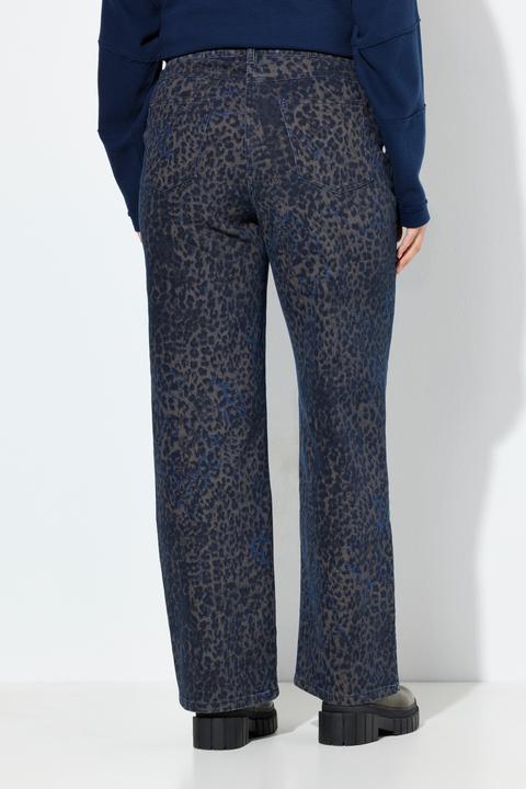 Actual product image Ulla Popken Leopard Print Stretch Fit Jeans (42)