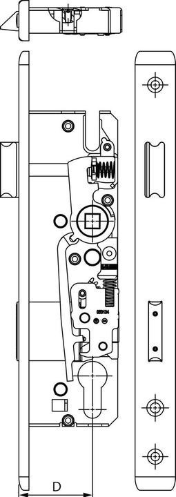 Produktbild KFV Rohrrahmenschloss 49PZW, DM 45 mm, Entfernung 92 mm, verzinkt
