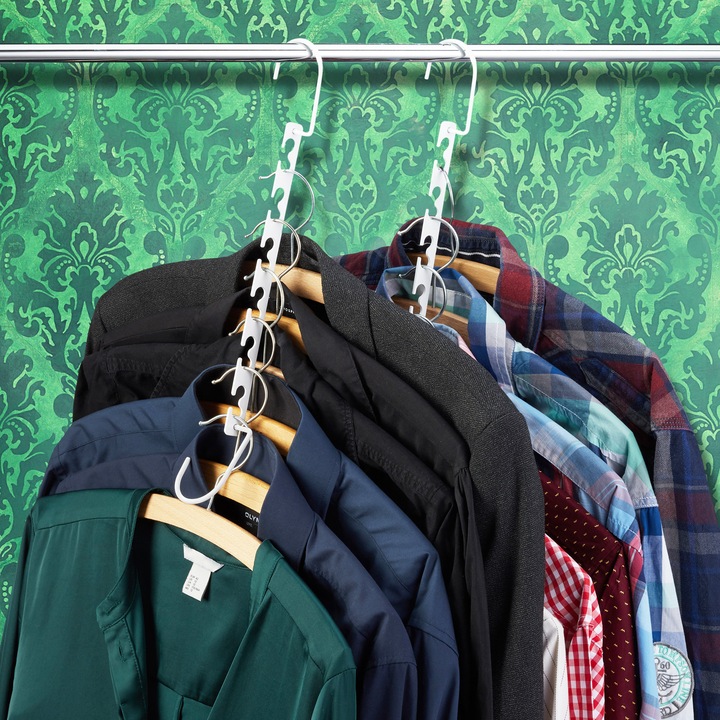 Actual product image Relaxdays Set of 6 Space-Saving Hangers (6 x)