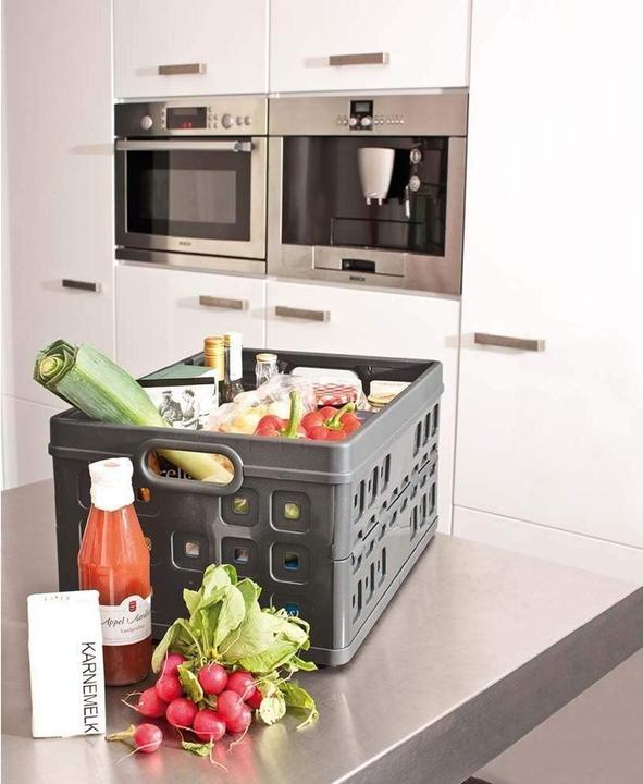 Produktbild Sunware Square Klappbox, Inhalt 32 oder 46 Liter, 30 kg Tragkraft, für Lebensmittel (49 cm, 32 l)