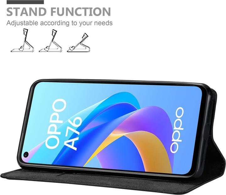 Immagine prodotto Cadorabo Custodia per Oppo A36 / A76 / A96 4G / K10 4G / Realme 9i in Book Invis. Stile magnete (Oppo A36, Oppo A76, Realme 9i, Samsung Galaxy S10)