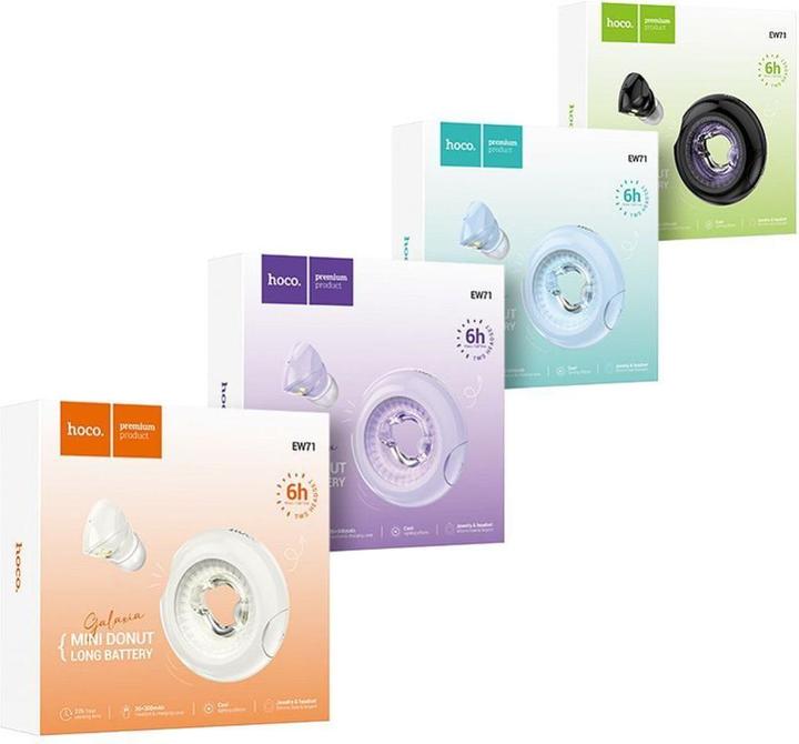 Image du produit Hoco EW71 Mini Donut, noir (6 h, Sans fil)