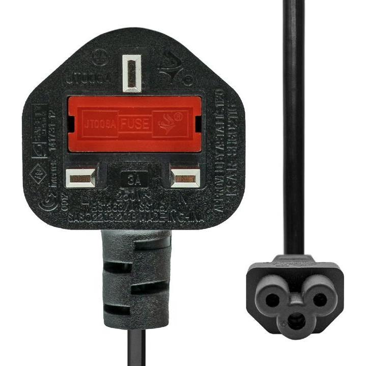 Thumbnail - ProXtend, Verlängerungskabel, Power Cord UK to C5 5M Black (5 m)