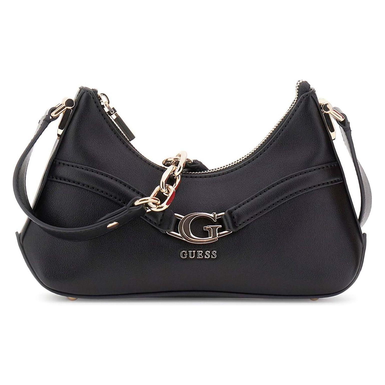 Guess, Damen, Handtasche, Dea Crossbody Top Zip, Schwarz