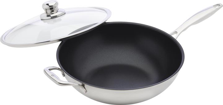 Actual product image Swiss Diamond Wok pan (32 cm, Wok, Stainless steel, Cast aluminium)
