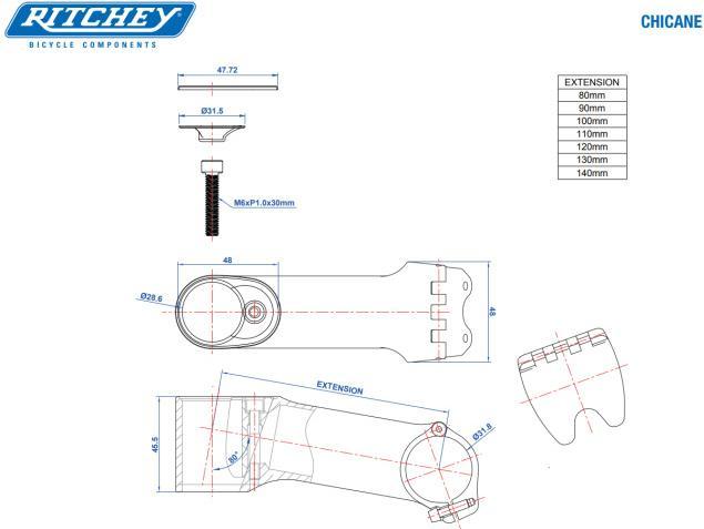 Actual product image Ritchey WCS Chincane (120 mm, 31.80 mm)