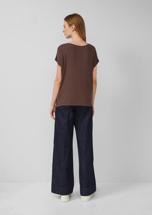 Produktbild S.Oliver T-Shirt Fliessendes Jersey-Shirt mit überschnittenen Schultern (38)