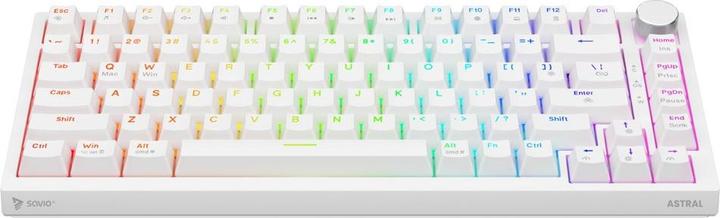 Actual product image Savio ASTRAL WHITE JADE Tastatur Gaming USB QWERTY US International Weiss (Eng. Int., Cable)