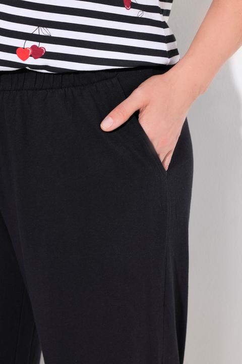 Produktbild Ulla Popken Pyjamahose, uni / Herzen, langes Bein