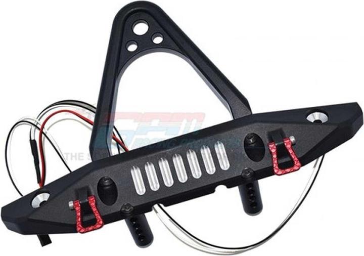 Produktbild GPM aluminium front bumper with d-rings (spiked design) -15pc se 1/6 axial 4wd scx6 jeep jlu wrangler