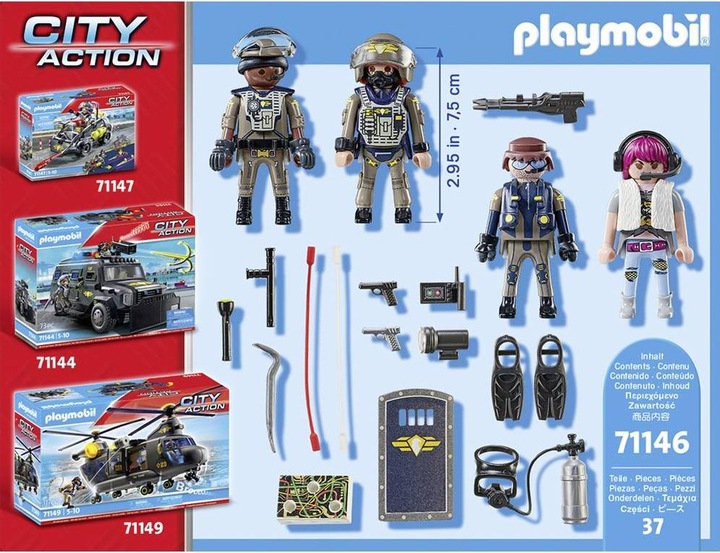 Actual product image Playmobil SWAT figure set (71146, Playmobil City Action)