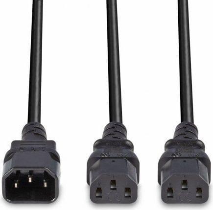 Produktbild Lindy 2m IEC C14 auf 2x IEC C13 Y-Netzkabel (2 m)