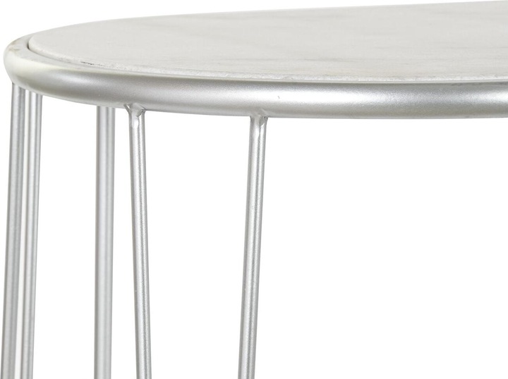 Immagine prodotto DKD Home Decor Console Silver Metal White Marble 115 x 35 x 78 cm