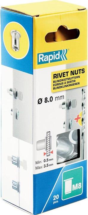 Produktbild Rapid M8 Blindnietmuttern
