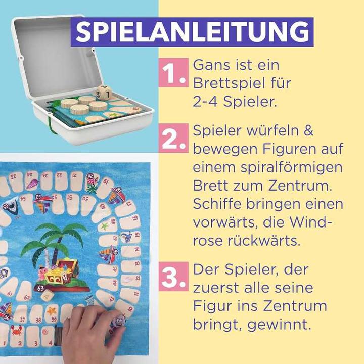 Image du produit mierEdu Jeu de voyage - Jeu de l'oie (Allemand, Français, Anglais, Italien)