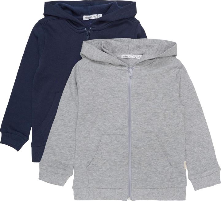 Produktbild Minymo Sweatjacke 2er Set Greymelange Gr. 98 (98)