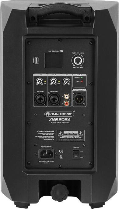 Actual product image Omnitronic XNG-208A 2-Wege Lautsprecher, aktiv, DSP (Active)