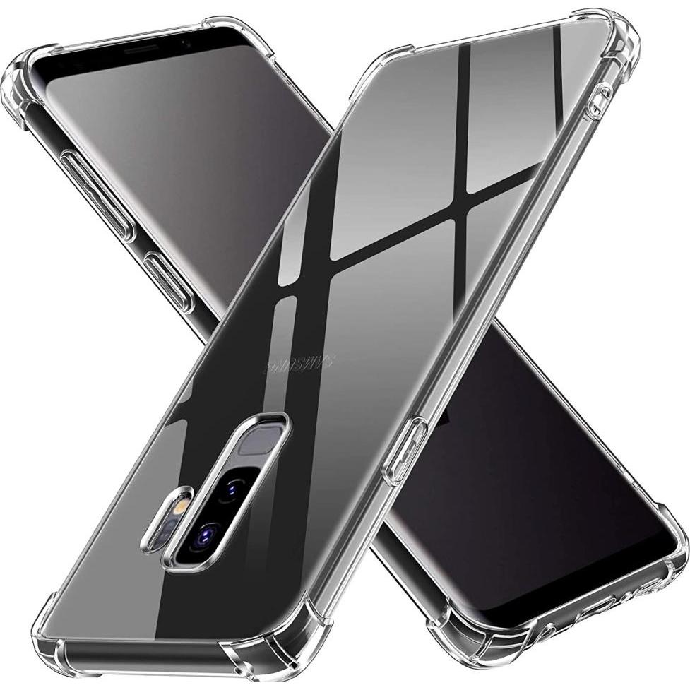 Screenguard Samsung Galaxy S9+ Hülle Crystal Soft Airbag Bumper (Samsung Galaxy S9+), Smartphone Hülle, Transparent