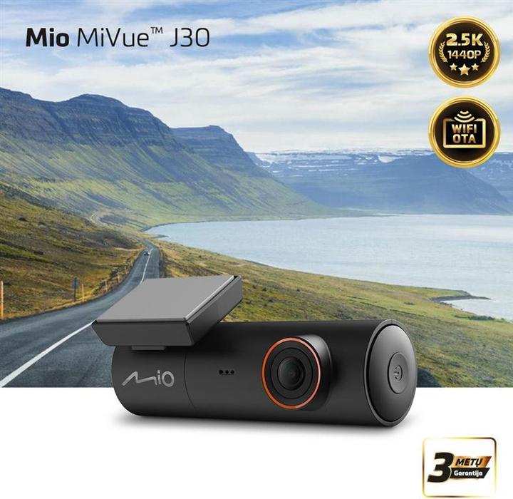 Immagine prodotto Mio MiVue J30 (Accumulatore di carica elettrica, Display integrato, WiFi, Visione notturna, Ricevitore GPS, Accelerometro, Microfono incorporato, 2.5K)