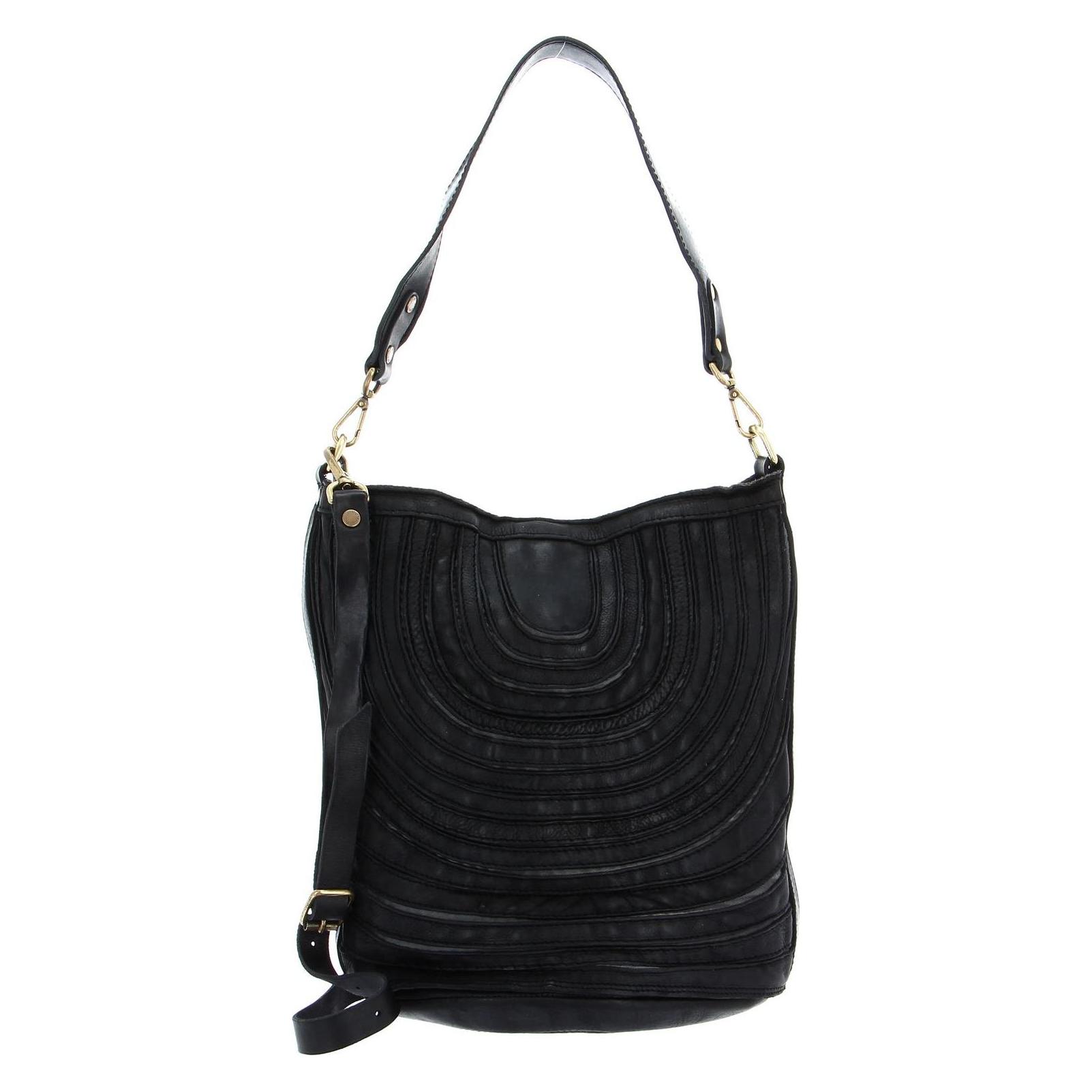 Caterina Lucchi, Damen, Tasche, Stripes Tapiro Shoulder Bag, Schwarz, Blau