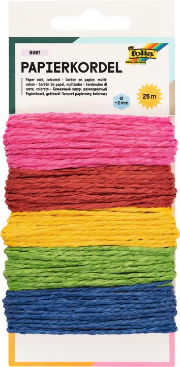 Productafbeelding Magni Papieren koord gekleurd 5 kleuren ass. 5m (Cadeau ornament, 5 x)