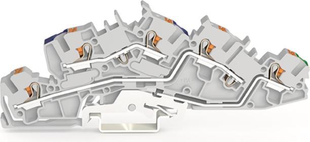 Produktbild Wago Installationsetagen- 2205-7646 klemme,mit Drücker,4 mm²,grau