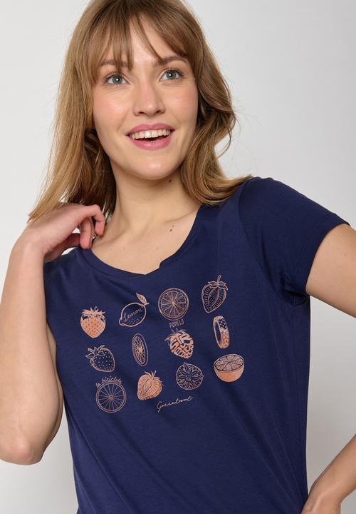 Actual product image Greenbomb Women's Bike Strawberry Loves T-Shirt (XS)
