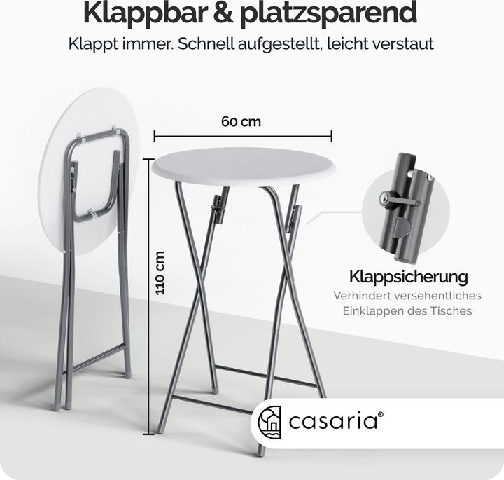Produktbild Casaria Stehtisch (60 x 60 x 110.5 cm)
