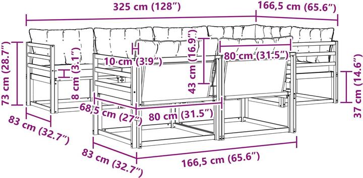 Produktbild vidaXL Outdoor-Sofa