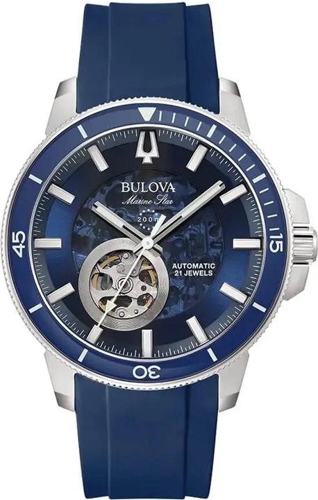 Actual product image Bulova 96A303 Marine Star Mens Automatic 45mm 20ATM Watch (45 mm)