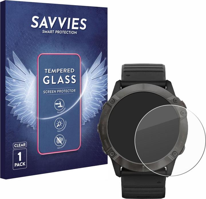 Produktbild Savvies Panzerglas Hartglas Displayschutz (fenix 6X Pro)