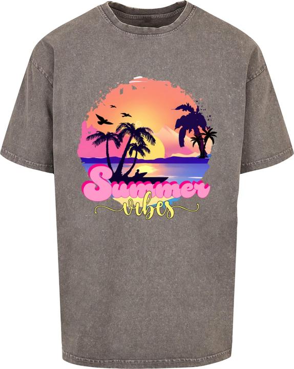 Produktbild Merchcode Summer Vibes Sunset Acid Washed Heavy Oversized Tee - 113629 (XXL)