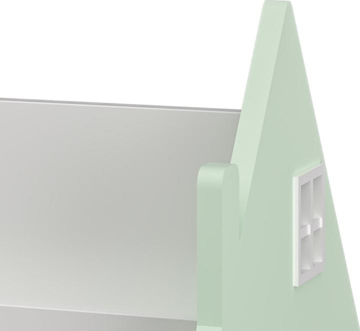 Produktbild En.Casa Mobiles Kinderregal Vipsali 50x33x34 cm Mintgrün/Weiss (50 x 33 x 34 cm)
