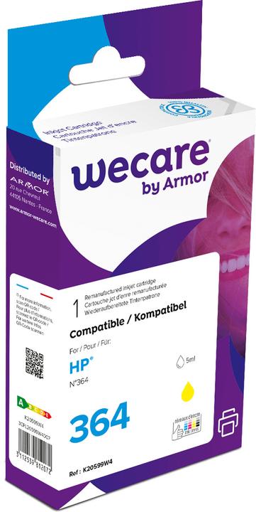 Produktbild Wecare Tinte 364 rebuilt yellow CB320EE zu HP PhotoSmart D5460 5ml (Y)
