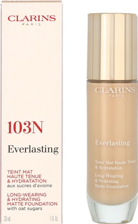 Actual product image Clarins Everlasting Foundation No.103N Ivory (103N Ivory)