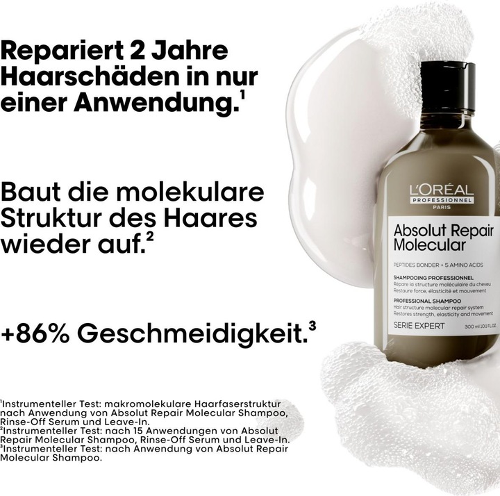 Image du produit L'Oréal Professionnel Absolut Repair Moléculaire (300 ml, Shampoing liquide)