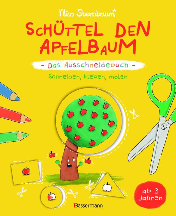 Actual product image Shake the apple tree - the cut-out book. Cutting, sticking, colouring for children aged 3 and over
