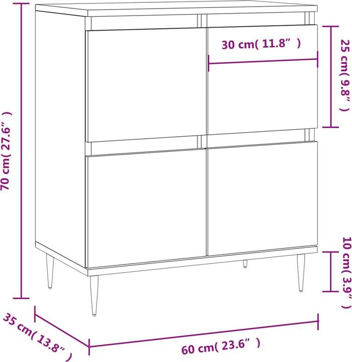 Image du produit vidaXL Sideboard (60 x 35 x 70 cm)