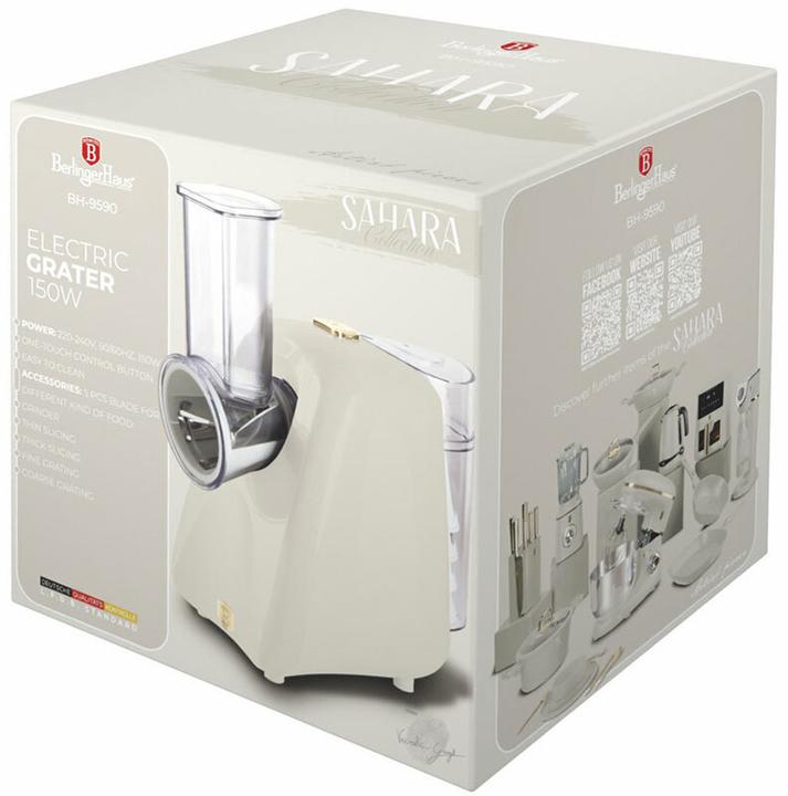 Produktbild BerlingerHaus Elektrische Küchenreibe mit 5 Aufsätzen, 150 Watt