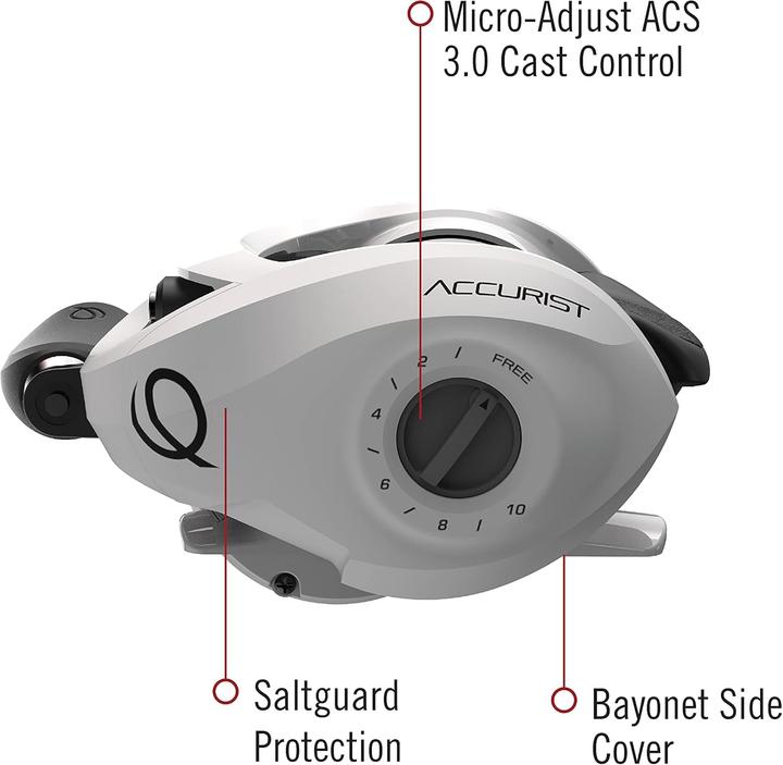 Immagine prodotto Quantum AT100SPTA Baitcast Angelrolle mit Anti-Rücklauf