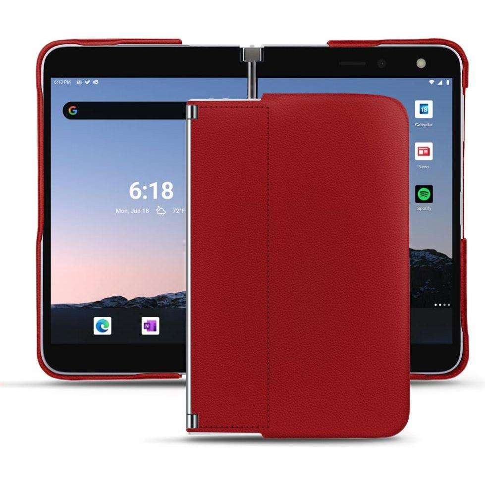 Noreve Lederschutzhülle (Microsoft Surface Duo 2), Smartphone Hülle, Rot
