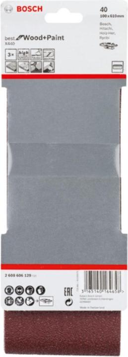 Image du produit Bosch Professional Zubehör PRO X440 bande abrasive, 100 x 610 mm, G40 (40)