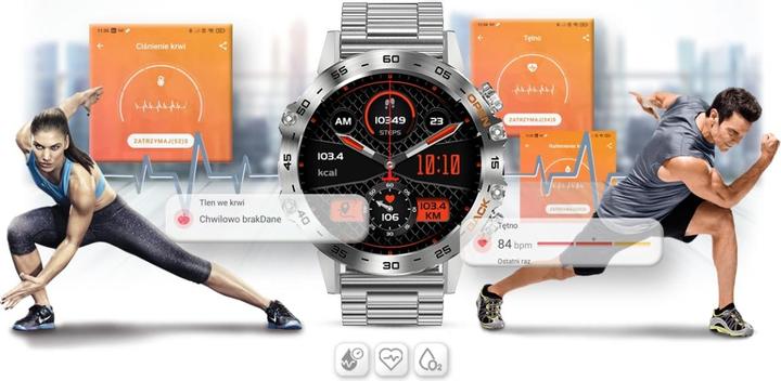 Produktbild Gravity SMARTWATCH MĘSKI GT9-3 - WYKONYWANIE POŁĄCZEŃ, CIŚNIENIOMIERZ (sg021c)