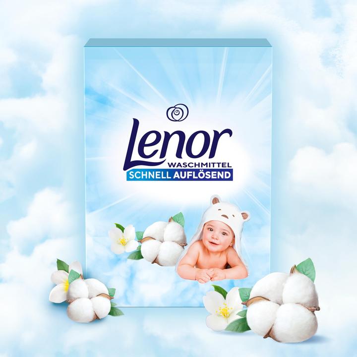 Actual product image Lenor WM Pulver Sensitiv 4.5KG Waschmittel 90 WL (90 Washing cycles, Washing powder)