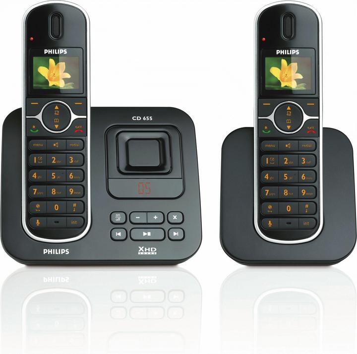 Actual product image Philips CD650, DECT telephone DUO with answering machine, XHD