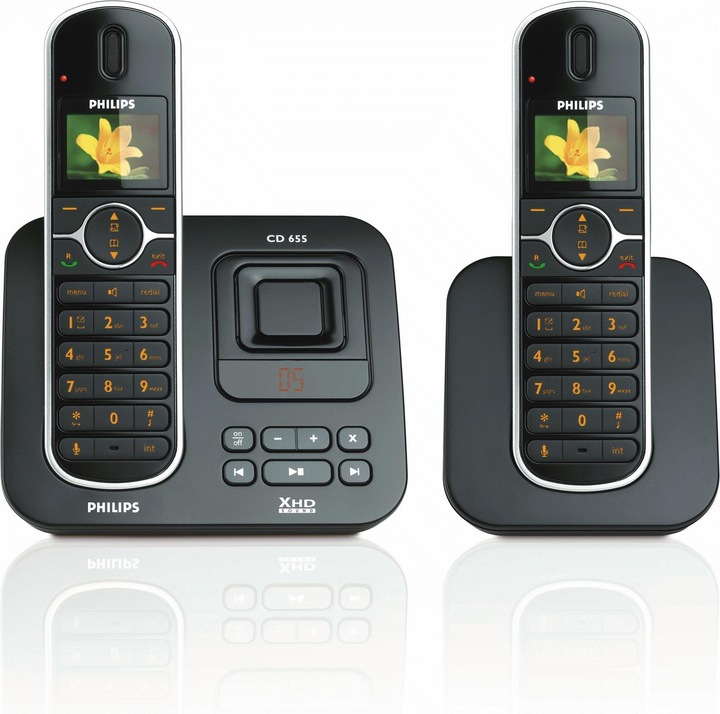 Actual product image Philips CD650, DECT telephone DUO with answering machine, XHD