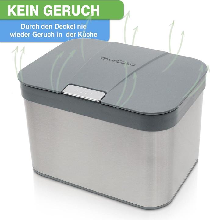 Produktbild YourCasa Geruchsdichter Biomülleimer mit Inneneinsatz (4.30 l)