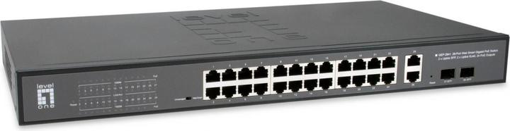 Produktbild LevelOne Switch 28x GE GEP-2841 2xGSFP 24xPo (28 Ports)